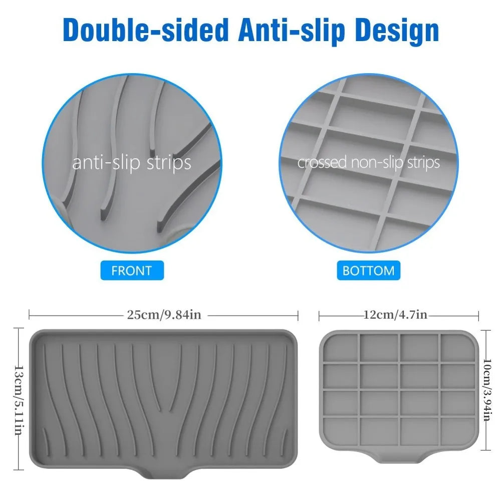 Silicone Soap Dish with Drainage - Self-Draining for Bathroom & Kitchen - Loovy # 