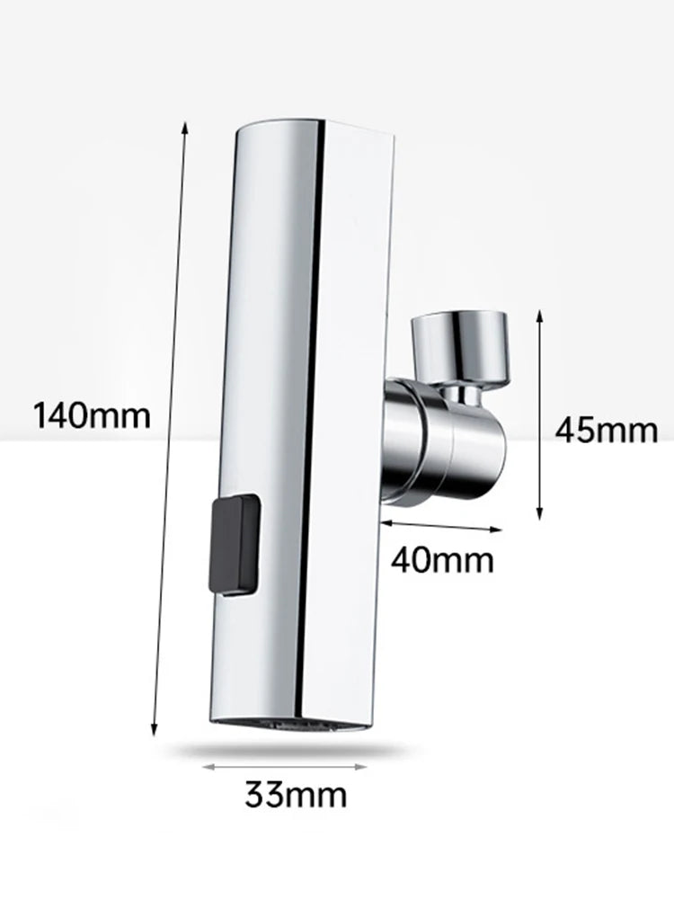 New Kitchen Waterfall Three-mode Universal Swivel Extension Faucet Splash-proof Nozzle Sink Multi-function - Loovy # 