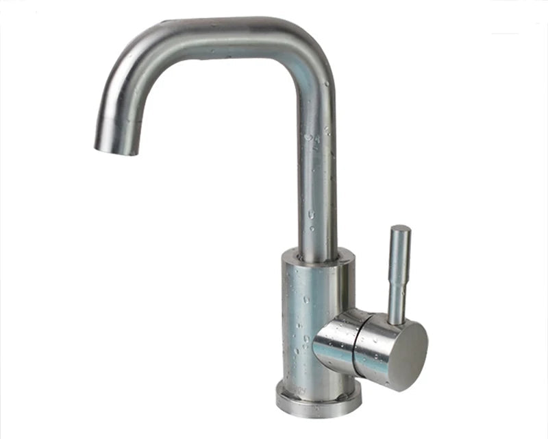 Stainless Steel Matte Black Bathroom Basin Faucet - Contemporary Design - Loovy # 