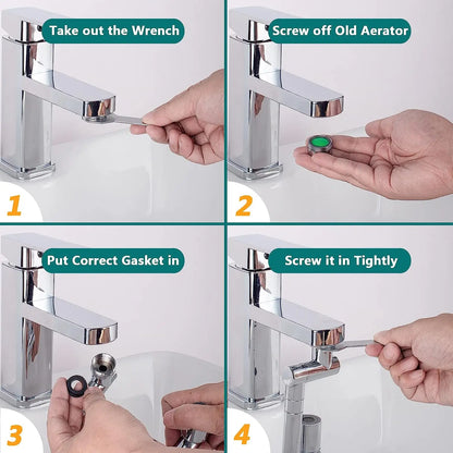 1080° Rotating Faucet Extender with Filter with Filter - 2 Spray Modes - Loovy # 
