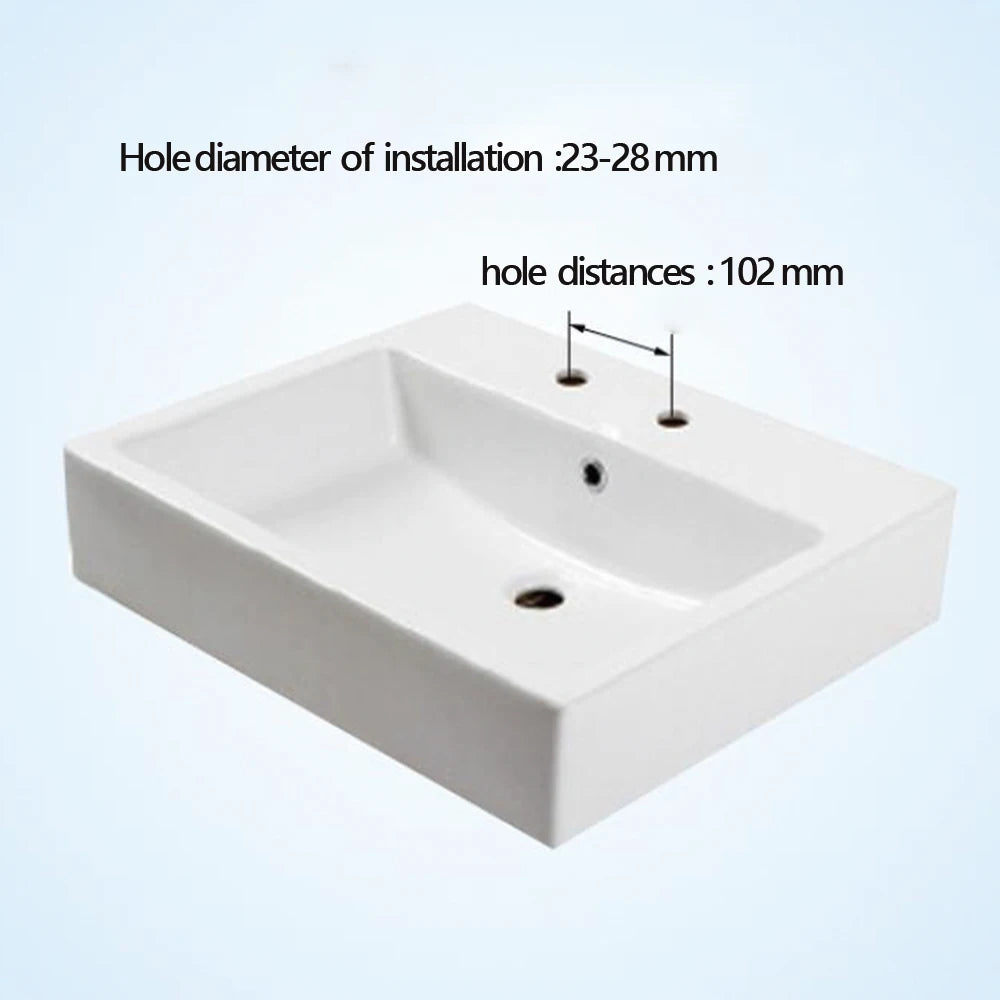 304 Stainless Steel Sink Faucet – Deck-Mounted, 360° Rotating Hot & Cold Mixer - Loovy # 
