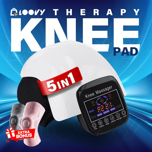 Electric 5-in-1 Therapy Knee Pad: Infrared Heating + Air Pressotherapy + Vibration Massage for Knees/Elbows/Shoulders | 3 Heat Levels + Smart LCD | USB-C Rechargeable