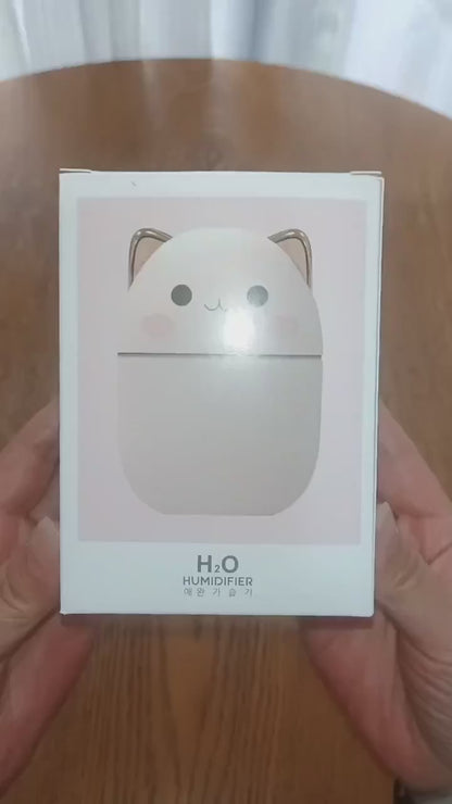Portable 200ml Air Humidifier with Night Light – Kawaii Aroma Diffuser