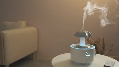 Raindrop Ultrasonic Aromatherapy Humidifier | Rotating Water Drop Aroma Diffuser with Remote Control