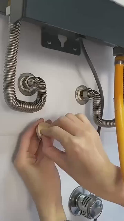 Couvercle décoratif en acier inoxydable pour robinet – Couvercles auto-adhésifs pour trous de mur de tuyau d'eau pour salle de bain et cuisine