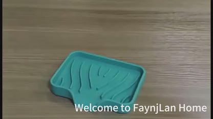 Porte-savon en silicone avec drainage - Auto-drainant pour salle de bain et cuisine